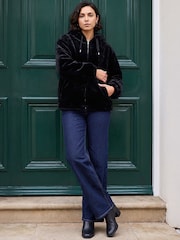 Roman Black Faux Fur Hood Jacket - Image 3 of 4