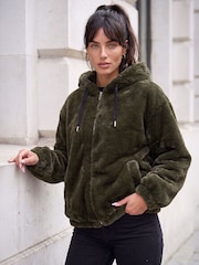 Roman Green Faux Fur Hood Jacket - Image 2 of 4