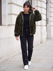 Roman Green Faux Fur Hood Jacket - Image 4 of 4