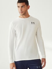Under Armour White Left Chest Long Sleeve T-Shirt - Image 1 of 7