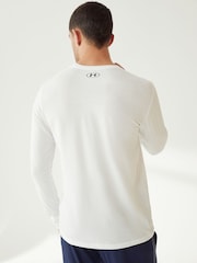 Under Armour White Left Chest Long Sleeve T-Shirt - Image 3 of 7