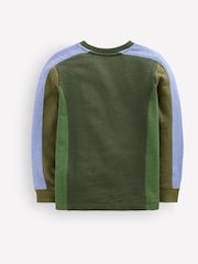 Grønn - Boden Colourblock Mid-Weight T-Shirt - Bilde 2 av 3