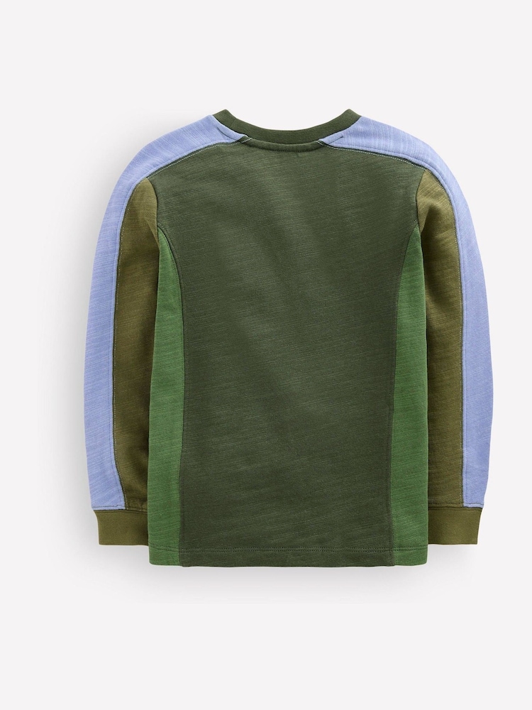 Grønn - Boden Colourblock Mid-Weight T-Shirt - Bilde 2 av 3
