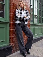 Roman Black Check Fleece Jacket - Image 2 of 4