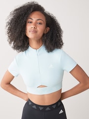 adidas ISC Cropped Zip T-Shirt - Image 1 of 5