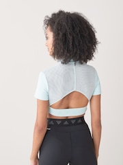 adidas ISC Cropped Zip T-Shirt - Image 2 of 5