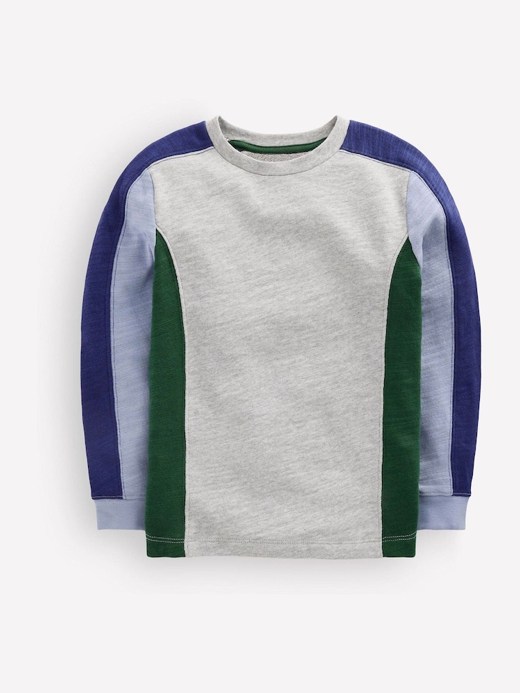 Grå - Boden Colourblock Mid-Weight T-Shirt - Bilde 1 av 3