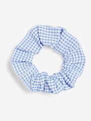 Blue Gingham Rich Belted School Dress With Scrunchie (3-14yrs) - Image 11 of 16