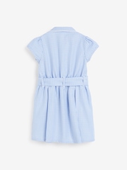 Blue Gingham Rich Belted School Dress With Scrunchie (3-14yrs) - Image 12 of 16