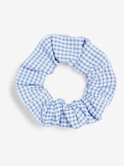 Blue Gingham Rich Belted School Dress With Scrunchie (3-14yrs) - Image 13 of 16