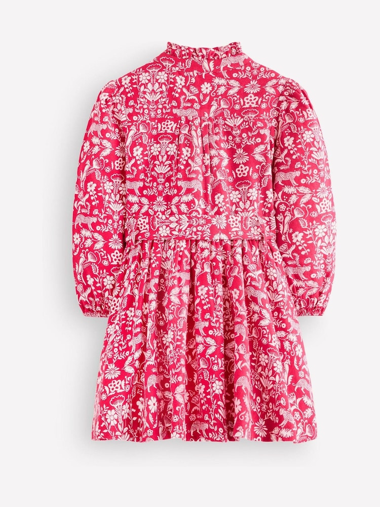 Rosa Jungle Print - Boden Maude Ruffle Shirt Dress - Bilde 2 av 3 Rosa Jungle Print - Boden Maude Ruffle Shirt Dress - Bilde 2 av 3