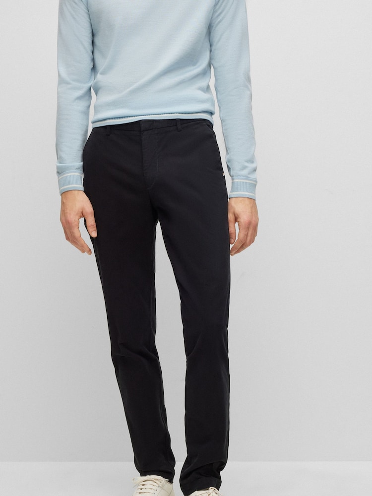 BOSS Black Slim Fit Stretch Cotton Gabardine Chinos - Image 1 of 6 BOSS Black Slim Fit Stretch Cotton Gabardine Chinos - Image 1 of 6
