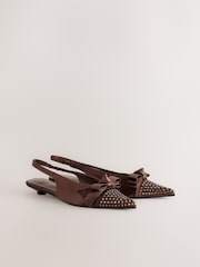 Brown Forever Comfort® Heatseal Slingback Flats - Image 6 of 10