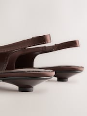 Brown Forever Comfort® Heatseal Slingback Flats - Image 7 of 10