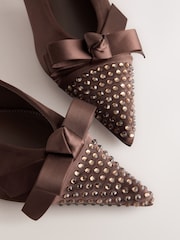 Brown Forever Comfort® Heatseal Slingback Flats - Image 9 of 10