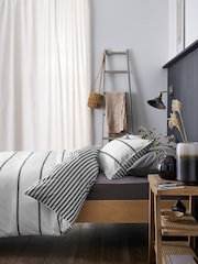 2 Pack Grey Stripe Reversible Duvet Cover and Pillowcase Set - Image 3 of 8