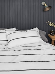 2 Pack Grey Stripe Reversible Duvet Cover and Pillowcase Set - Image 8 of 8