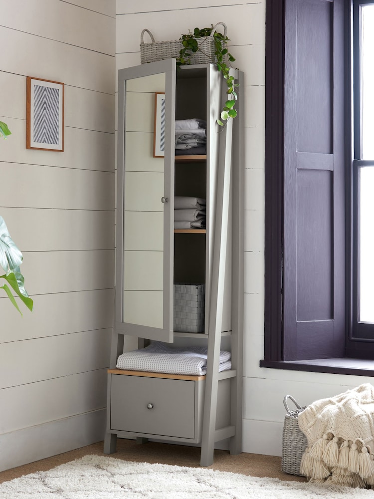 Dove Grey Malvern Full Length Storage Mirror - Image 1 of 7