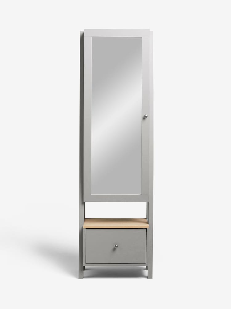 Dove Grey Malvern Full Length Storage Mirror - Image 2 of 7