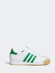 adidas Originals White/Green Samoa Trainers - Image 1 of 9