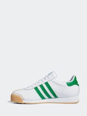 adidas Originals White/Green Samoa Trainers - Image 2 of 9