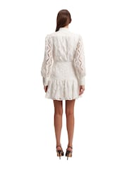 Bardot White Remy White Lace Tiered Mini Dress - Image 3 of 5