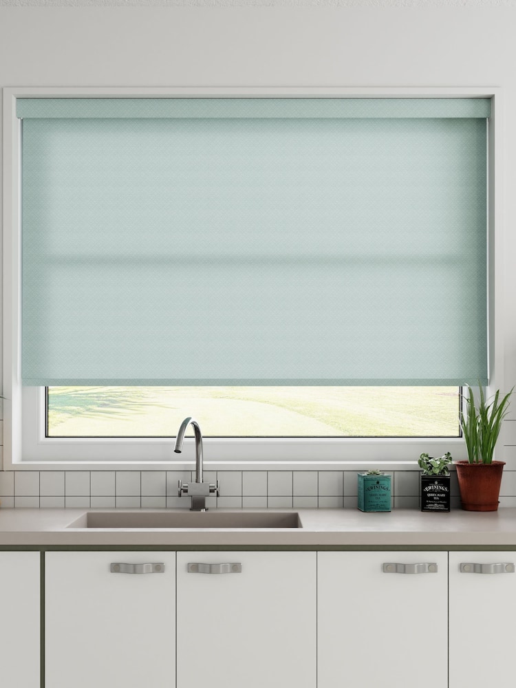 Sky Blue Mae Made To Measure Roller Blind - Image 1 of 5