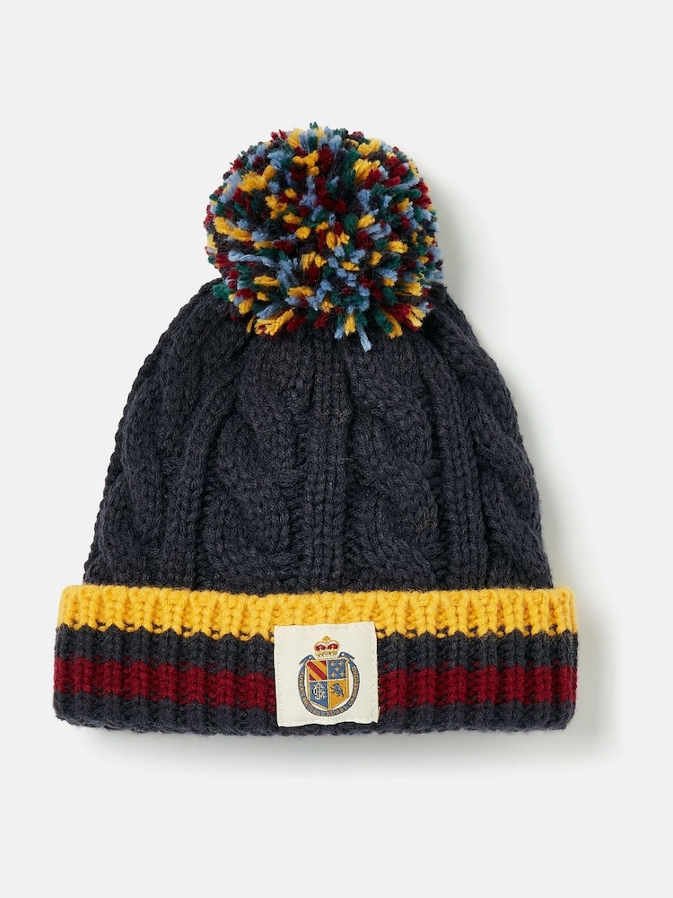Joules Kids' Everest Navy Bobble Hat - Image 1 of 3