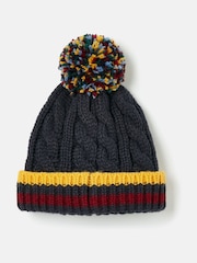 Joules Kids' Everest Navy Bobble Hat - Image 2 of 3