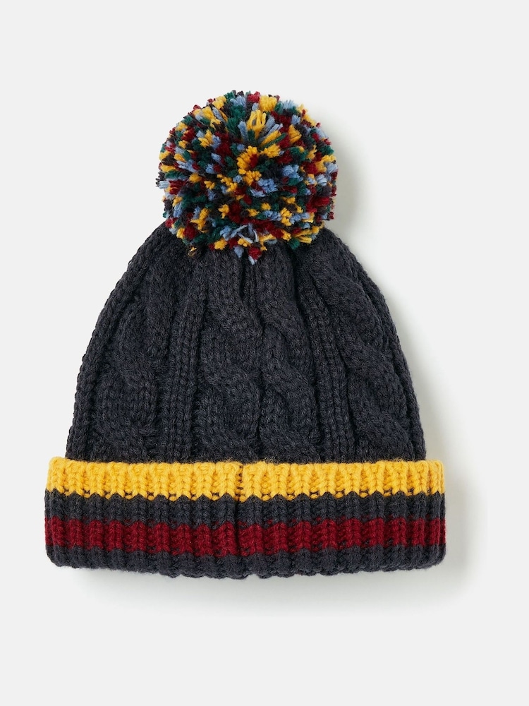 Joules Kids' Everest Navy Bobble Hat - Image 2 of 3