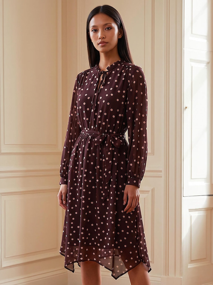 Roman Petite Spot Print Midi Dress - 4суретінің 1 суреті