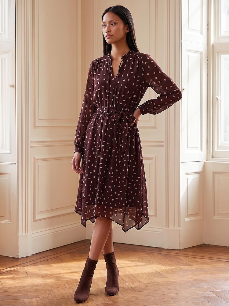 Roman Petite Spot Print Midi Dress - 4суретінің 2 суреті