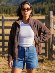 Roman Brown Sherpa Fleece Jacket - Image 1 of 4