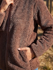 Roman Brown Sherpa Fleece Jacket - Image 4 of 4