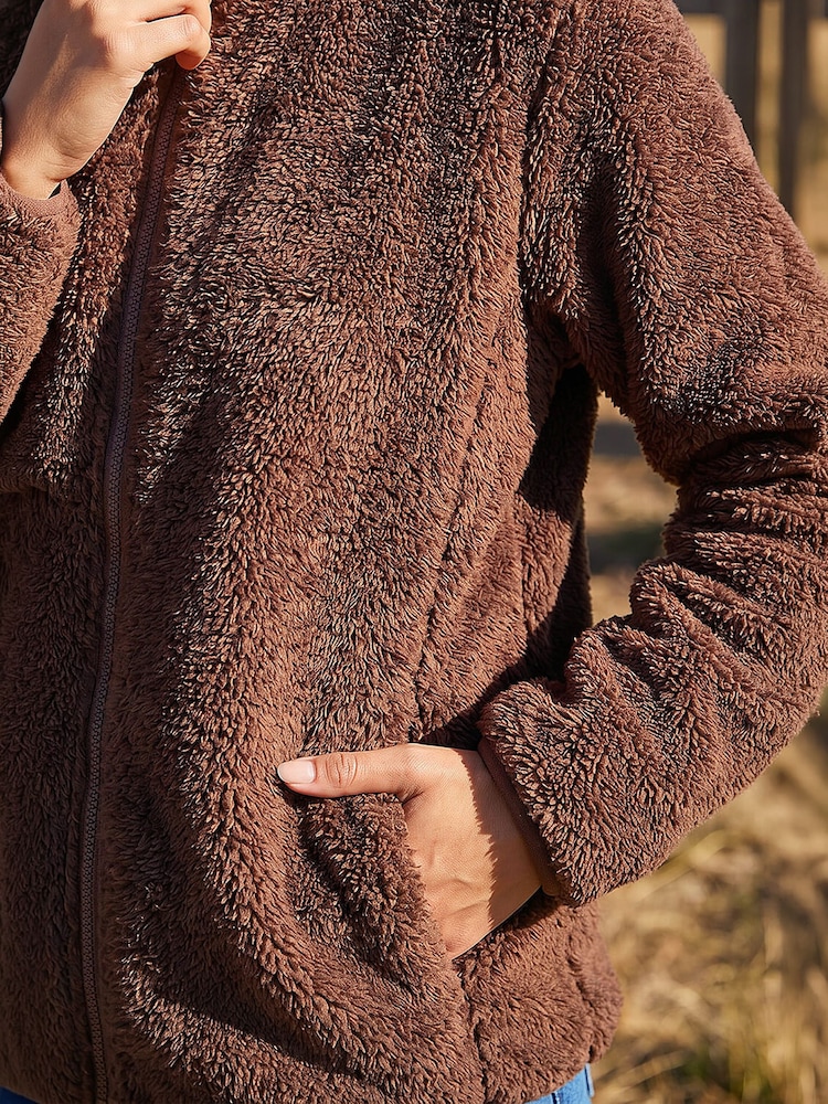 Roman Brown Sherpa Fleece Jacket - Image 4 of 4 Roman Brown Sherpa Fleece Jacket - Image 4 of 4