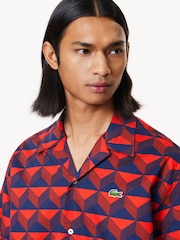 Lacoste Geo Print Logo Resort Shirt - Image 4 of 6