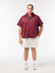 Lacoste Geo Print Logo Resort Shirt - Image 6 of 6