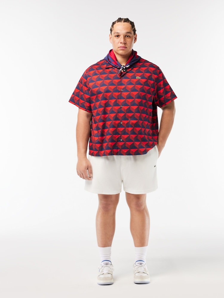 Lacoste Geo Print Logo Resort Shirt - Image 6 of 6