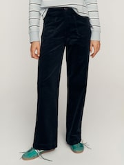 Anthropologie Black Maeve Colette Full-Length Wide-Leg Trousers - Image 1 of 4