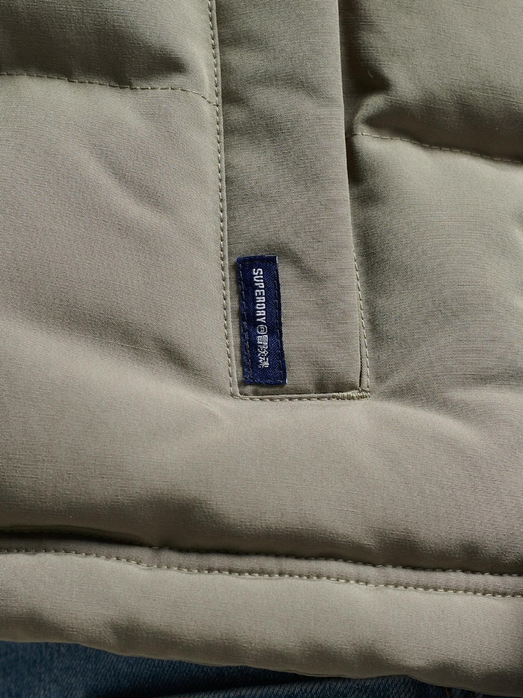 Superdry Green Vintage Hooded Everest Gilet - Image 3 of 3