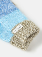 Joules Kids' Wanderer Blue/Navy Knitted Gloves - Image 3 of 3