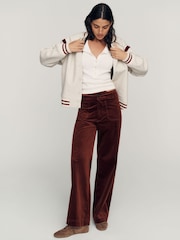 Anthropologie Brown Maeve Colette Full-Length Wide-Leg Trousers - Image 1 of 4
