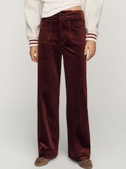 Anthropologie Brown Maeve Colette Full-Length Wide-Leg Trousers - Image 3 of 4