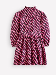 Navy Blue Pansy Floral - Boden Maude Ruffle Shirt Dress - Bilde 2 av 3
