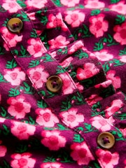 Navy Blue Pansy Floral - Boden Maude Ruffle Shirt Dress - Bilde 3 av 3