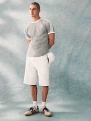 adidas Grey Adicolor Classics 3-Stripes 100% Cotton T-Shirt - Image 2 of 5