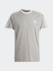 adidas Grey Adicolor Classics 3-Stripes 100% Cotton T-Shirt - Image 5 of 5