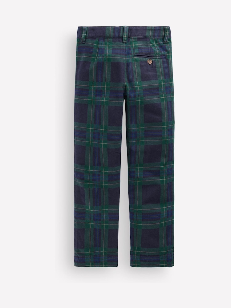 Boden Blue Check Smart Trousers - Image 2 of 3