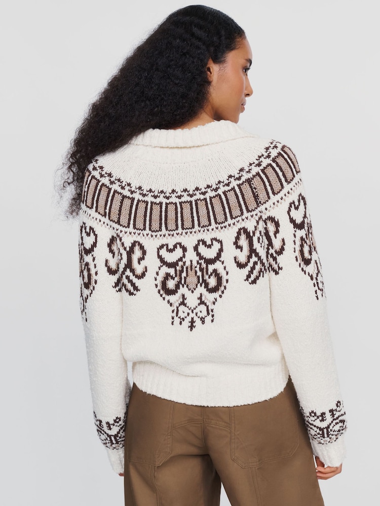 Anthropologie Fair Isle Henley Jumper - 4의 이미지 2 Anthropologie Fair Isle Henley Jumper - 4의 이미지 2