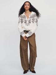Anthropologie Fair Isle Henley Jumper - 4의 이미지 3